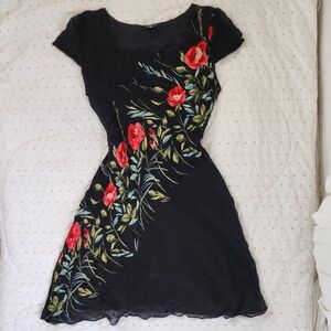 Vintage square neck floral dress